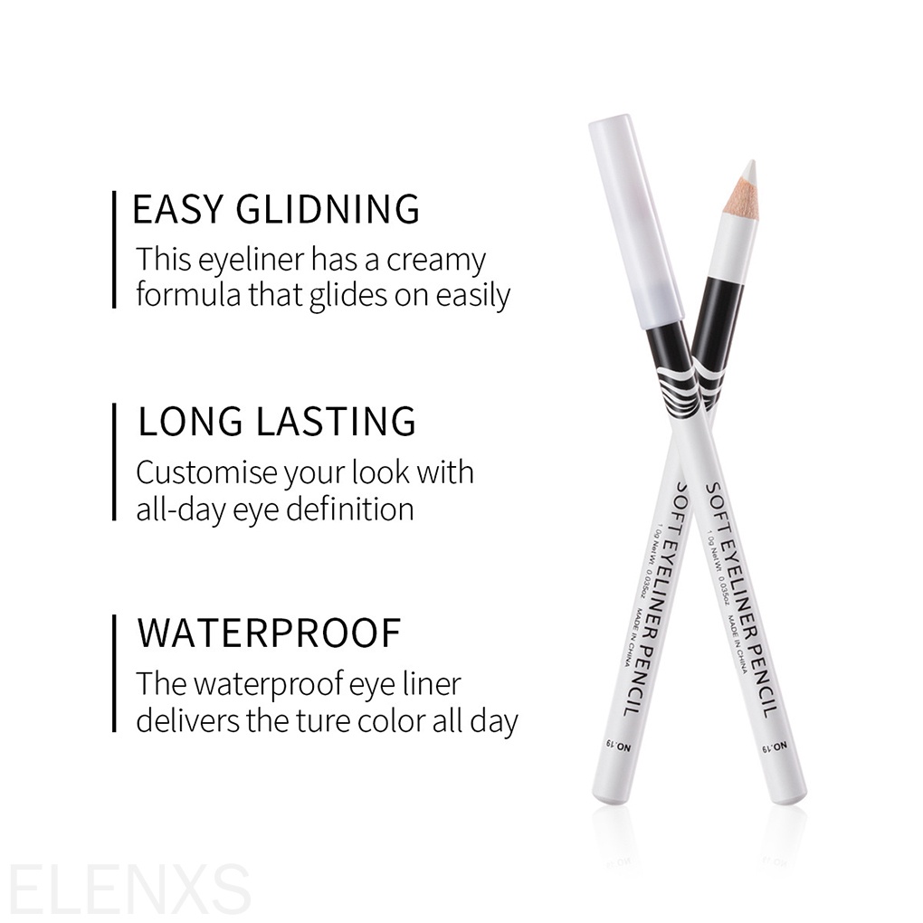 [Hàng mới về] Bút kẻ mắt màu trắng độ bóng cao chống thấm nước dành cho nữ