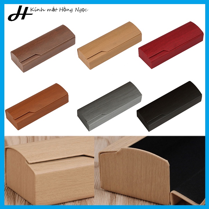 Hộp đựng kính mắt chất liệu gỗ thiết kế thanh lịch, sang trọng [HG30]
