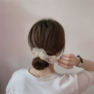 Dây buộc tóc co giãn đeo tay hoa cúc