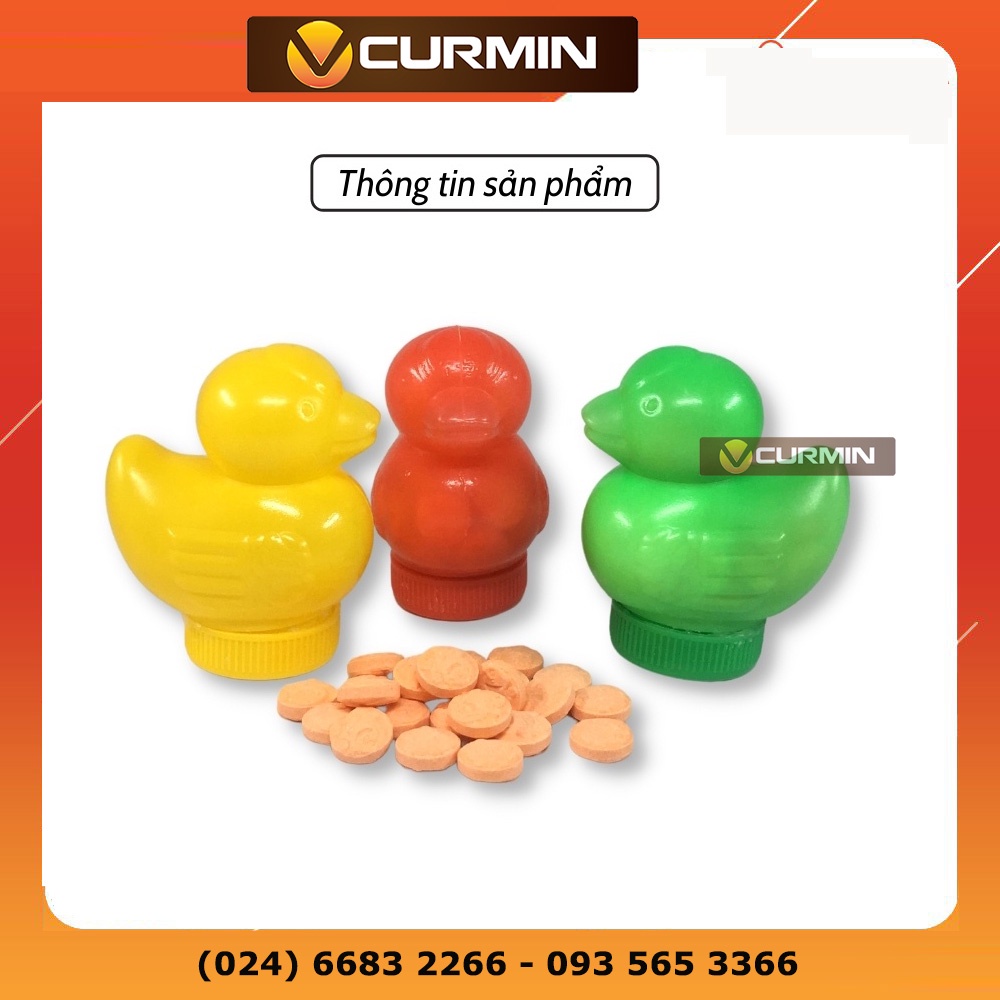 Kẹo ngậm vitamin C con vịt cho bé, Lọ 24v cung cấp vitamin bổ sung khoáng chất