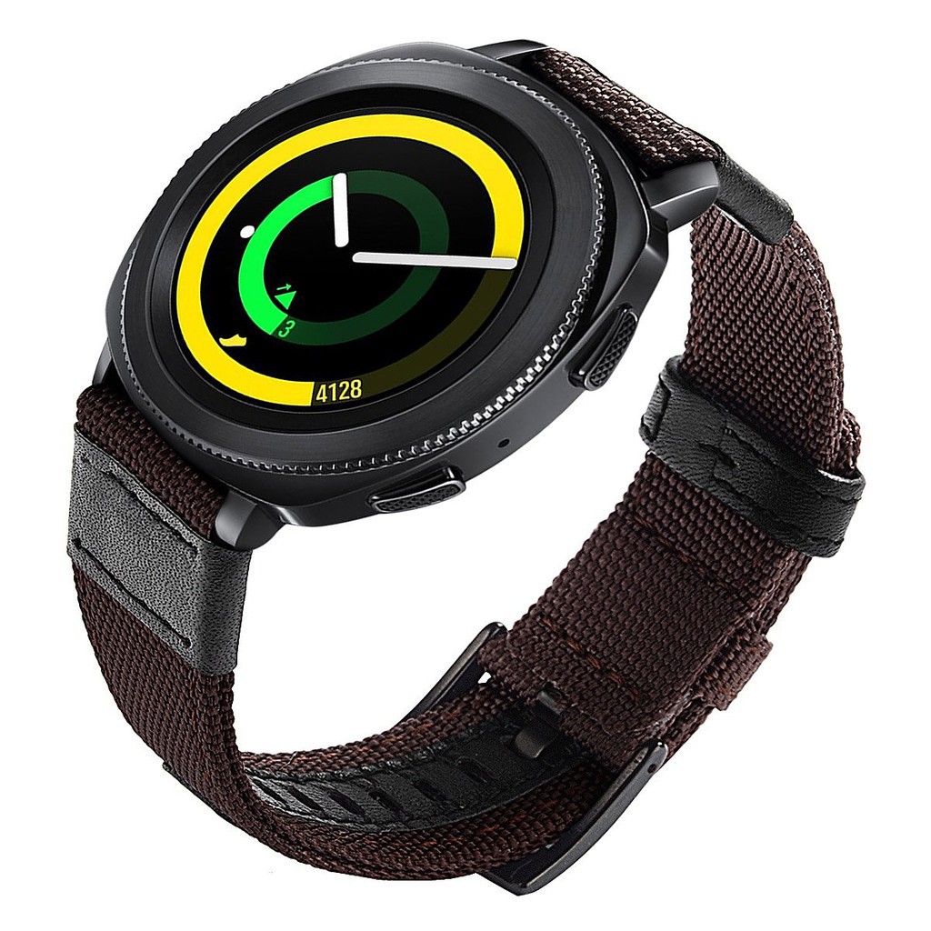 HOT 2021 Dây đồng hồ 20mm nylon cho Samsung Galaxy Watch Active/Active 2 44mm 40mm/Galaxy Watch 3 41mm/Galaxy Watch