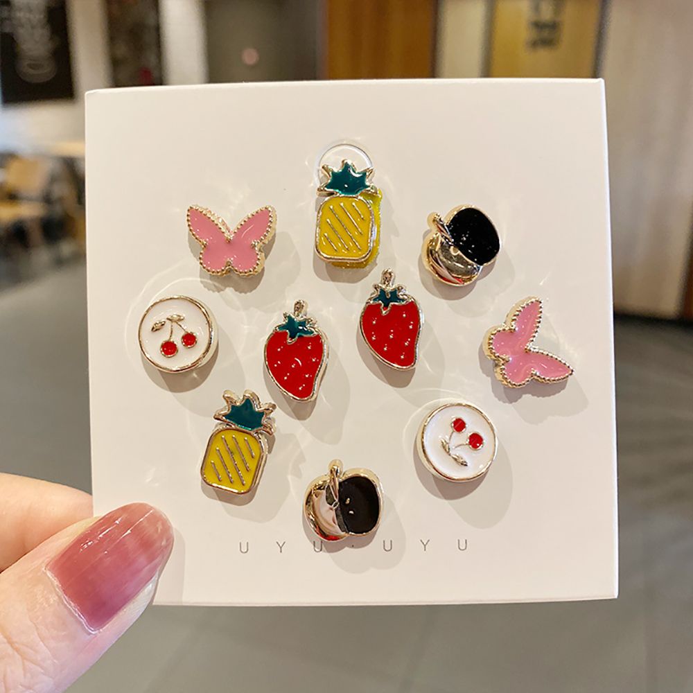 Ghim Cài Áo Hình Quả Dâu / Dứa Đính Ngọc Trai Phong Cách Hàn Quốc