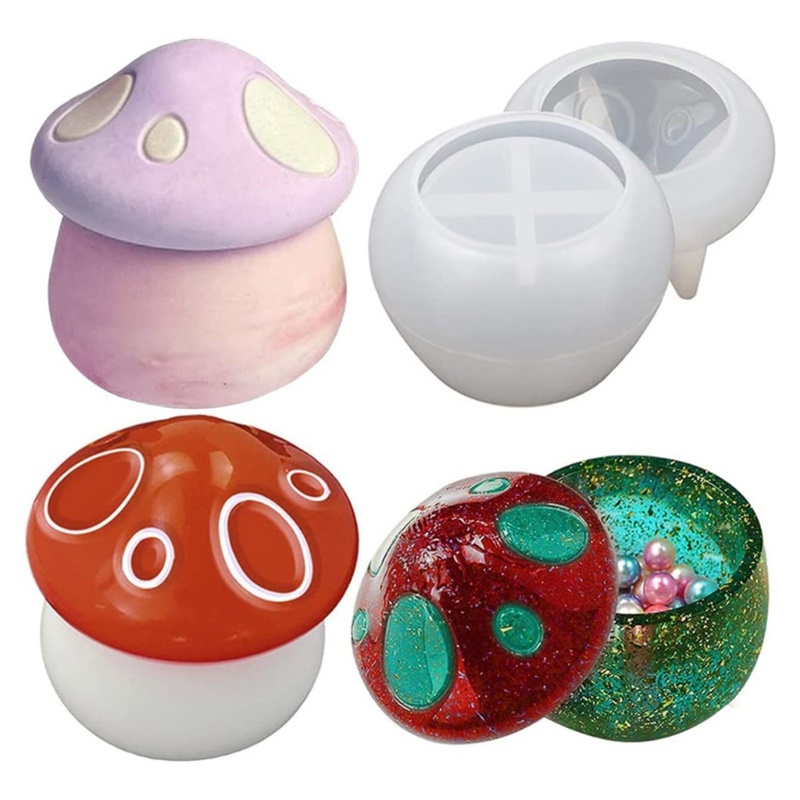 Sa Khuôn Silicone Làm Hộp Đựng Đồ Hình Nấm Tiện Dụng