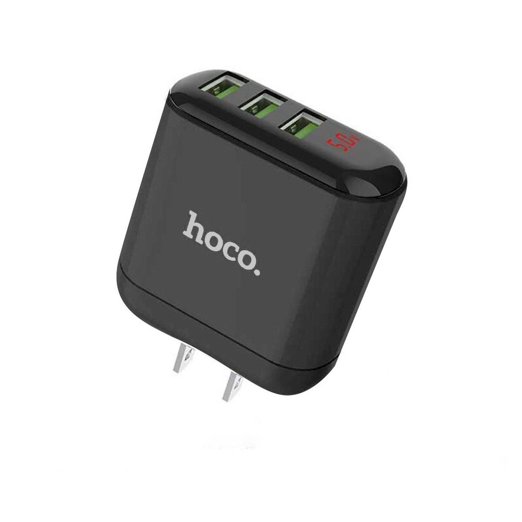 Cốc sạc nhanh 3 cổng (3 USB) 5A MAX Hoco 3-Ports HK1 Đèn led báo sạc