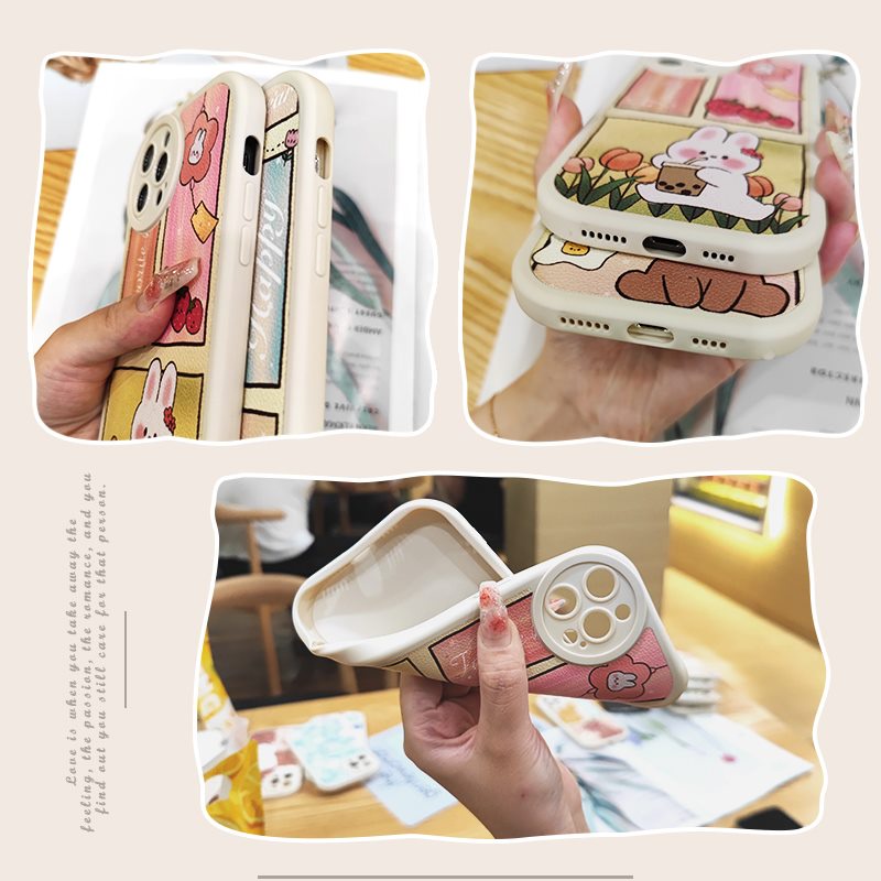 Simple Back Cover Phone Case For Xiaomi Redmi K40S personality Cartoon taste The New leather cartoon protective advanced