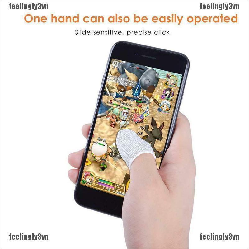 Set 2 miếng bọc đầu ngón tay hỗ trợ chơi game trên điện thoại chống đổ mồ hôi tiện dụng