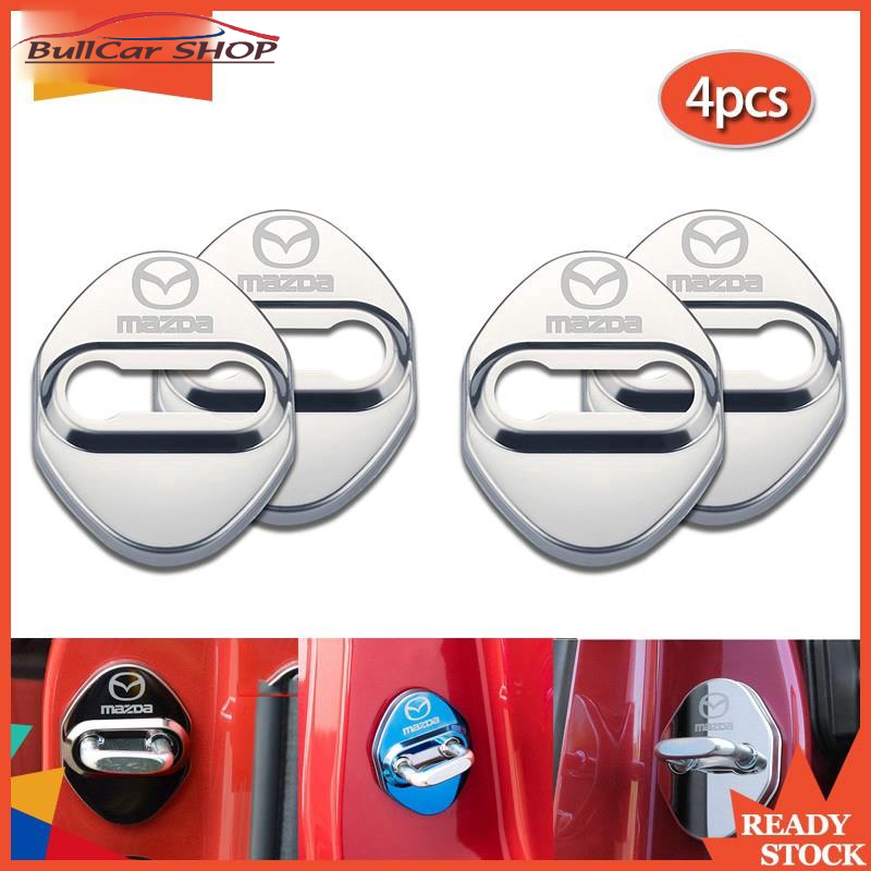 Set 4 Vỏ Ổ Khóa Cửa Xe Mazda/Ms Bằng Thép Không Gỉ Mazda 2 3 6 Cx3 Cx5 Mx5 Mazda 3, Mazda CX-5, Mazda 6