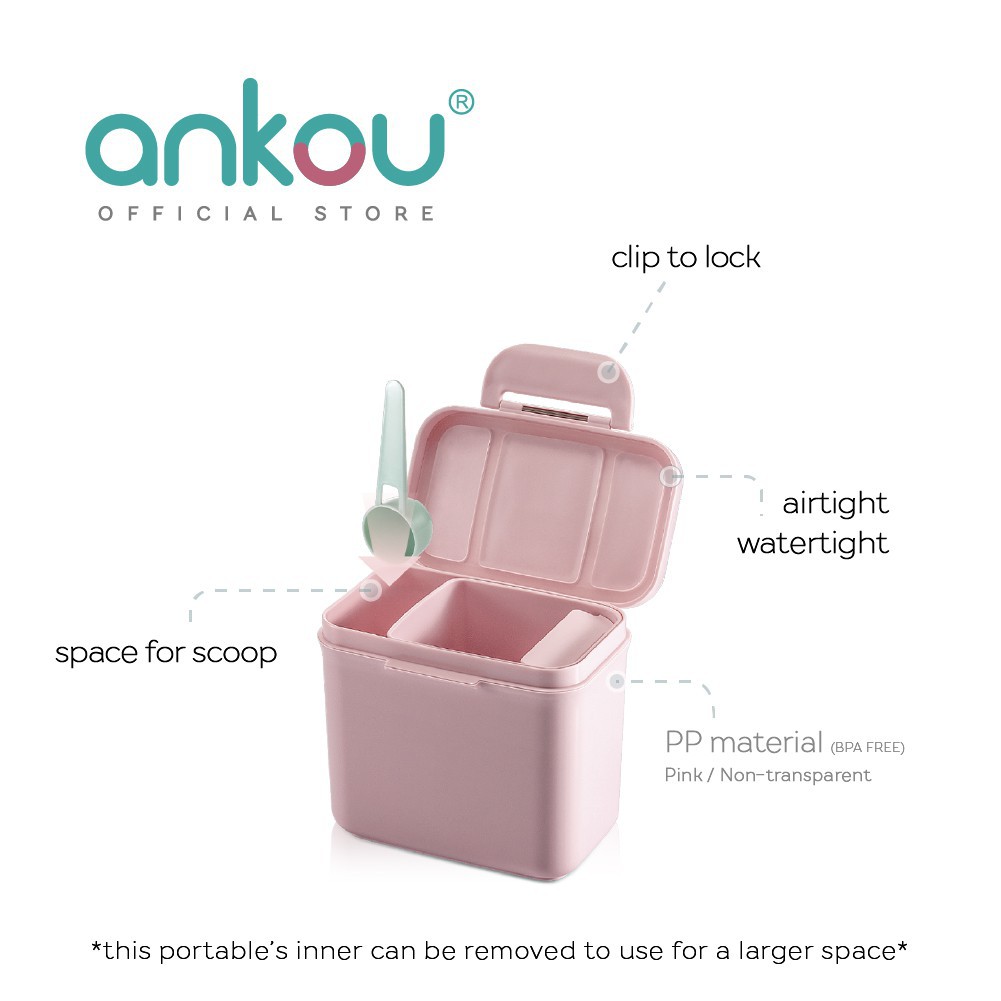 ANKOU Hộp Đựng Sữa Bột Mini Cầm Tay Tiện Lợi | BigBuy360 - bigbuy360.vn