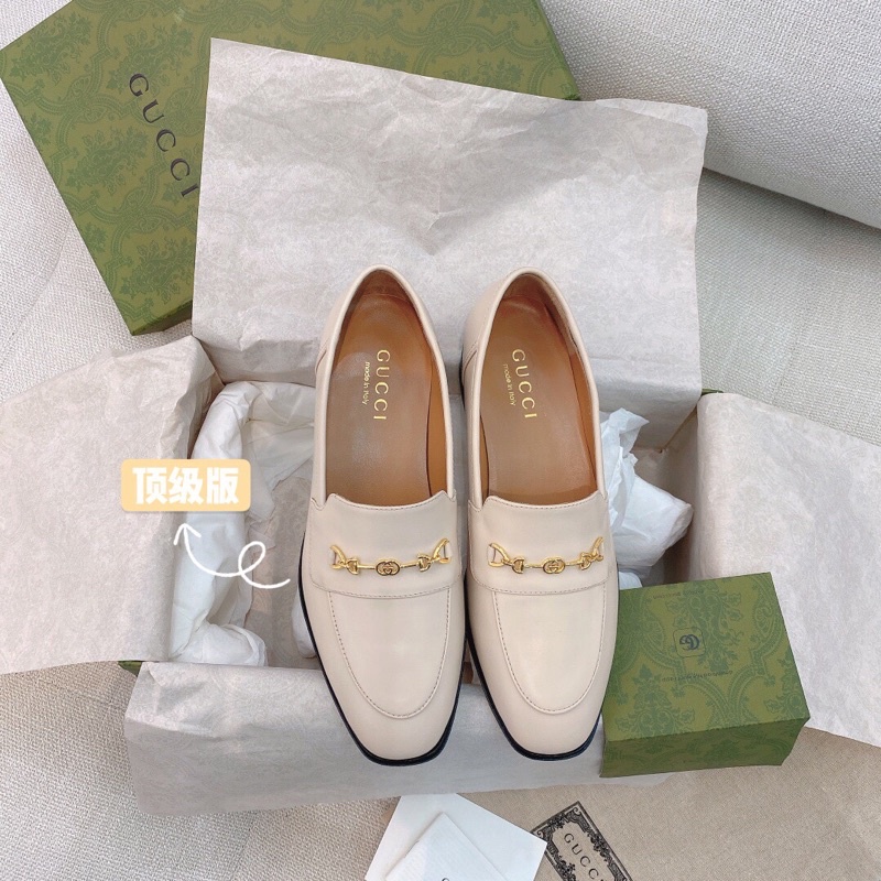 Giày lười nữ Gucci GG GC da mềm, bộ sưu tập thu đông 2021 cao cấp