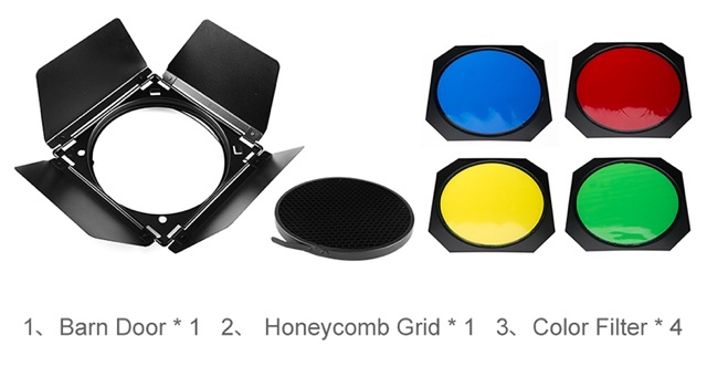 Bộ Barndoor, Honeycom, 4 Filter Màu