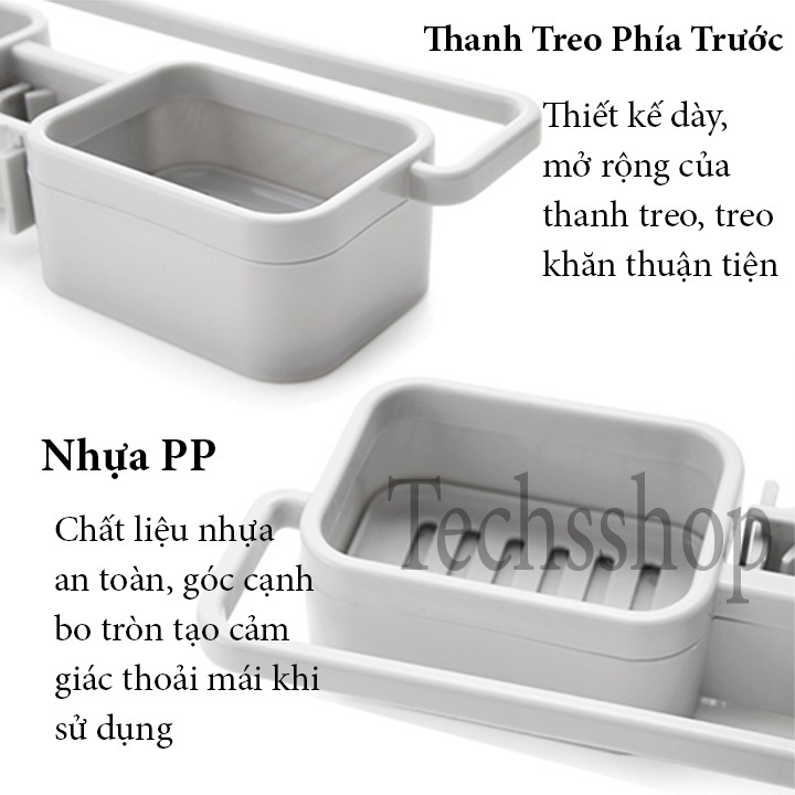 Khay Treo Vòi Nước Vòi Sen Để Đồ Ở Nhà Tắm Nhà Bếp - Giá Nhựa Treo Ống Nước PP2