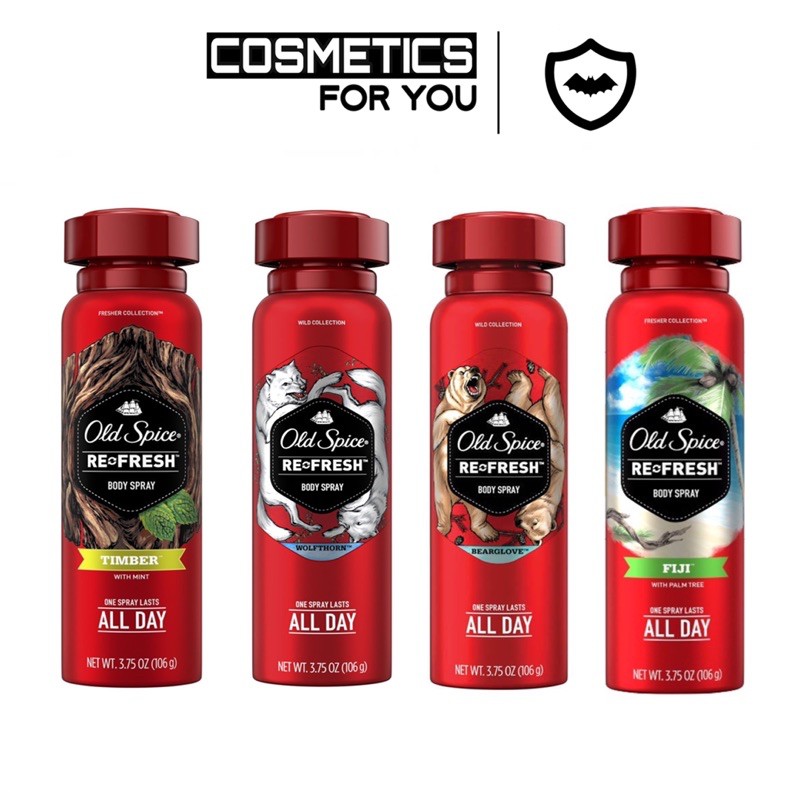 [FULL LINE] XỊT KHỬ MÙI HƯƠNG NƯƠCS HOA TOÀN THÂN OLD SPICE 106G TIMBER , FIJI , BEARGLOVE , WOLFTHORN