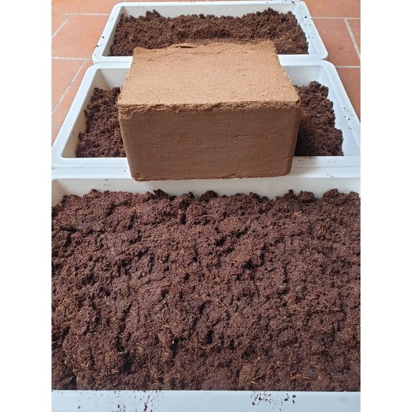 Đất nén dạng viên, Mụn xơ dừa 5kg/viên sạch hữu cơ vi sinh dinh dưỡng cho cây trồng - cây cảnh - rau củ quả 30x30x12cm