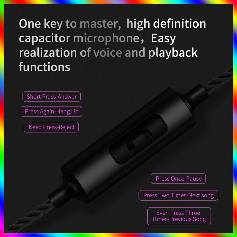 Tai nghe có Mic QKZ VK4 Dây Rời 1.2M Jack 3.5 Thích Hợp Nghe Nhạc Chơi Game Pubg FF Liên Quân Cho Điện Thoại