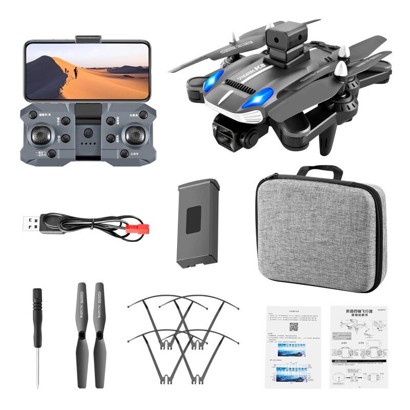 Lỗi 1 Đổi 1  Drone Mini Giá Rẻ 4K K8 Pro, Flycam Máy Bay Điều Khiển Từ Xa 4 Cánh, Cảm Biến Chống Va Đập