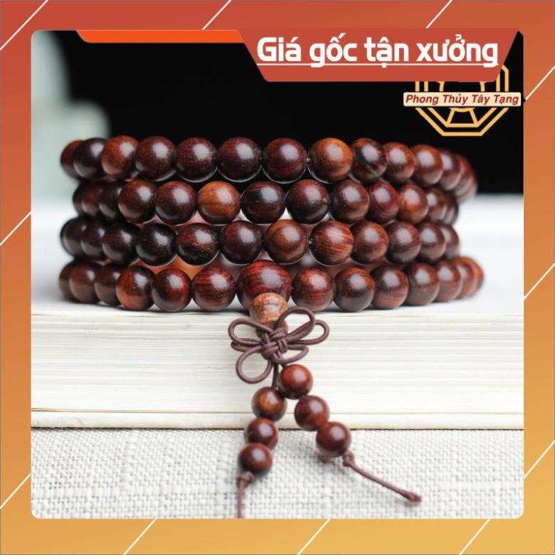 Vòng tay phong thủy, Vòng Gỗ Trắc chuỗi tràng 108 hạt Bình an May mắn - - Tổng Sỉ Phong Thủy