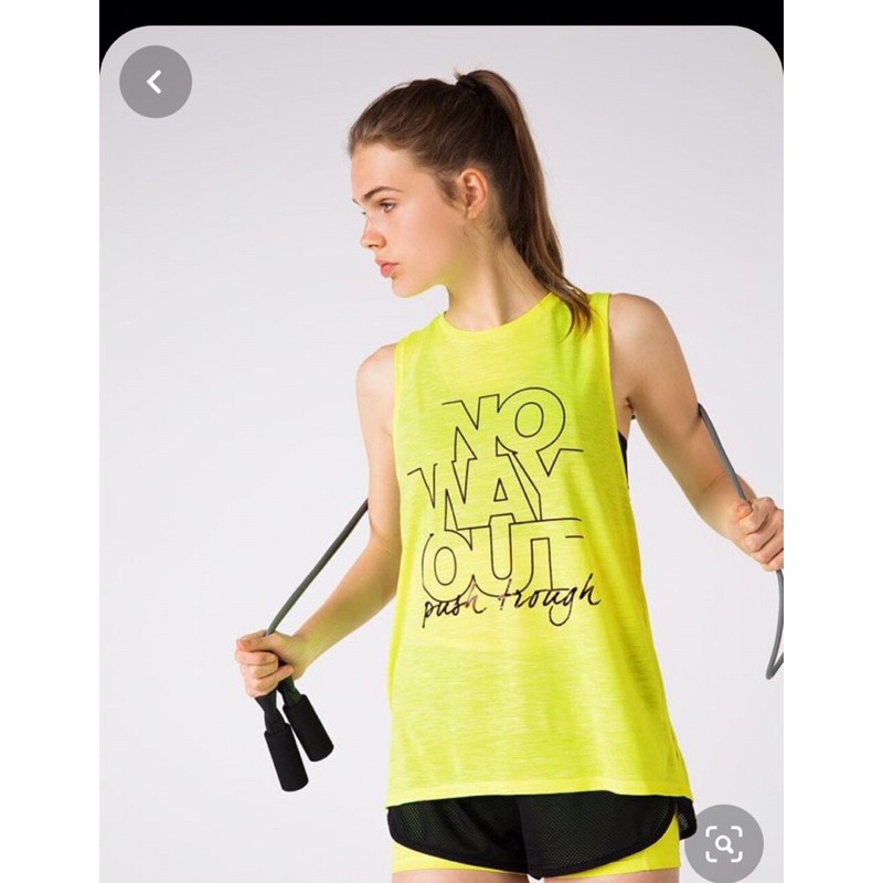 Áo Tanktop thể thao tập gym, yoga nữ NO WAY OUT vải thun lưới thông thoáng mồ hôi