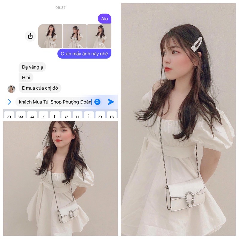 HOTDEAL_Túi đeo chéo mini size 18cm kèm hộp