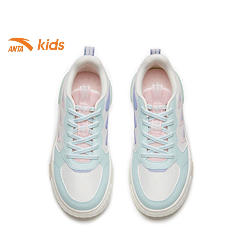 Giày thể thao bé gái Anta Kids siêu nhẹ, mặt lưới thoáng khí W322238006