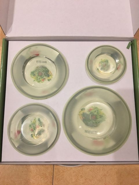 Bộ 4 hộp thủy tinh The Glass made in Korea