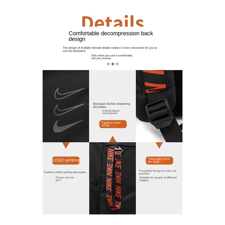 Ba Lô NIKE Thể Thao Leo Núi Đựng Máy Tính Kích Cỡ Lớn Dành Cho Nam Giới