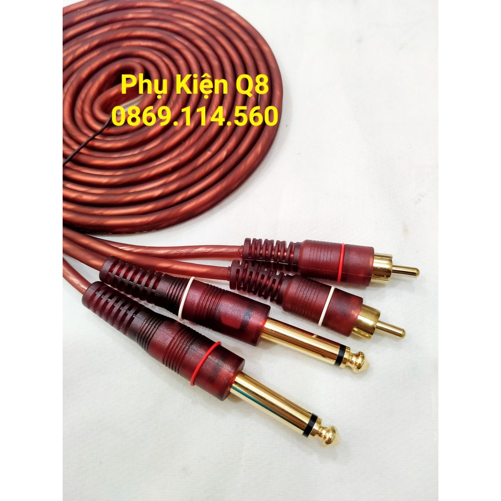 3MÉT_Dây chuyển từ 2 đầu bông sen đực ra 2 đầu 6 ly dài 3 mét