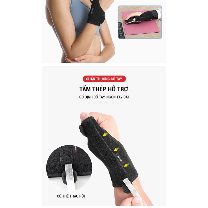 Băng nẹp cố định ngón tay cái, cổ tay GoodFit GF305W