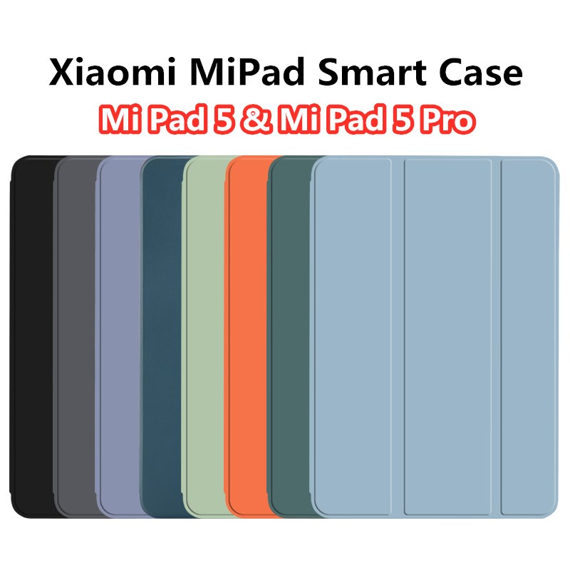 Ốp Máy Tính Bảng Bằng Da PU Và Silicon Mềm Nắp Lật Chống Sốc Cho Xiaomi MiPad 5 Pro 2021 Tablet Case MiPad 5