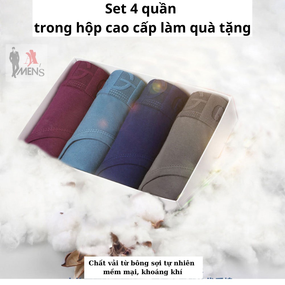 Quần lót nam cao cấp [ 95% cotton mềm mại - thoáng mát ] - [ COMBO 4 QUẦN ]