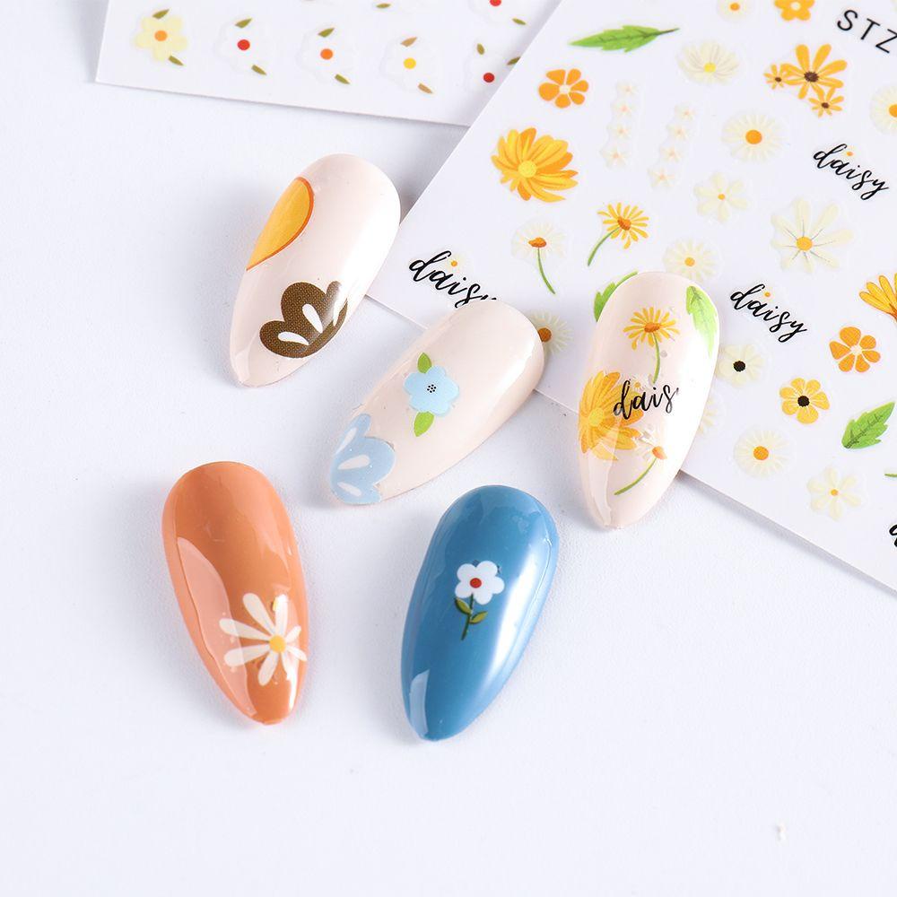 Miếng Dán Trang Trí Móng Tay Tự Dính Họa Tiết Hoa Tulip Xinh Xắn