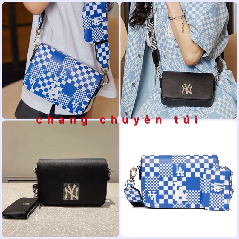 [Full Tag code] Túi đeo chéo Mlb hoodie bag 2 món loại đẹp kèm Tag (clip thật)
