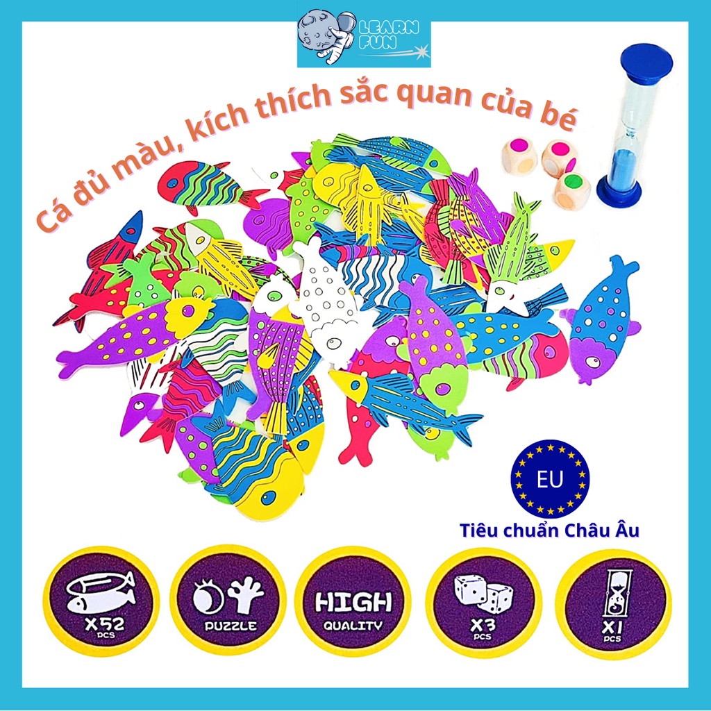 Bộ đồ chơi giáo dục cho bé Câu cá vui nhộn kích thích giác quan rèn luyện phản xạ cho bé 3 tuổi +