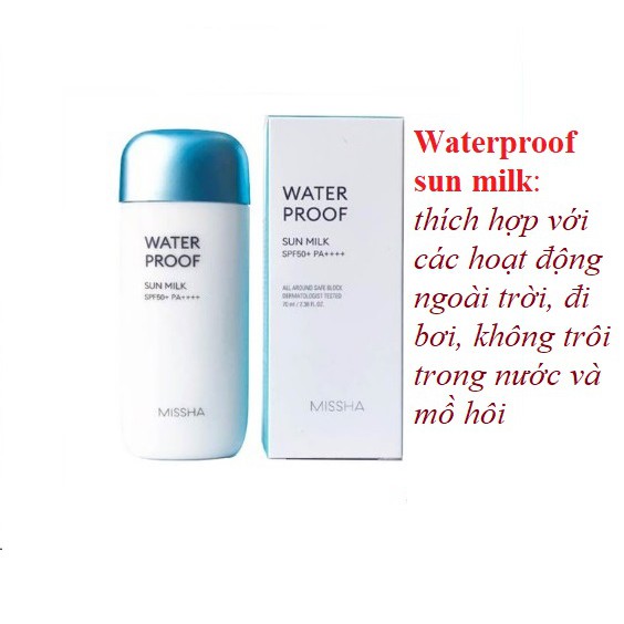 Kem chống nắng Missha Water Proof SPF50+/ PA++++ 70ml