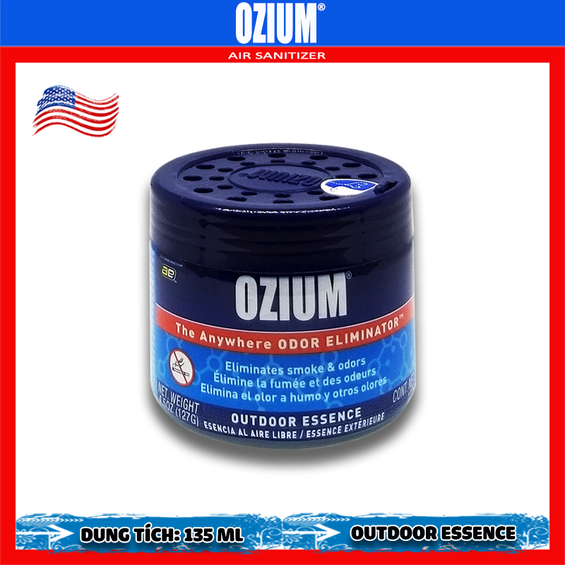 Gel Khử Mùi Khử Khuẩn Xe Hơi Ozium 4.5 135ML cho Ô TÔ, NHÀ Ở, VĂN PHÒNG - Nhập Khẩu Mỹ, nhiều mùi.