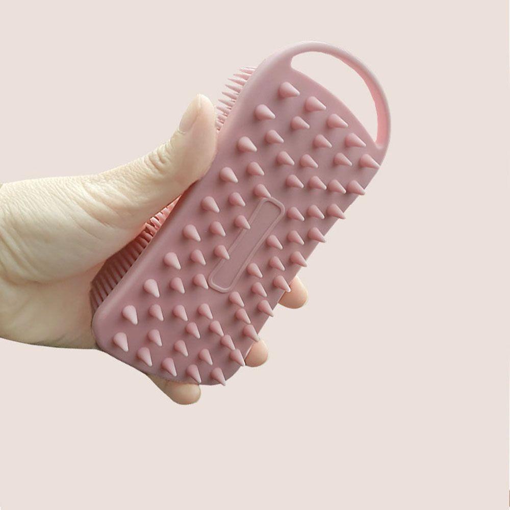 LANFY Bàn Chải Tắm Chà Lưng Massage Cho Thú Cưng Có Móc Bằng Silicon Mềm