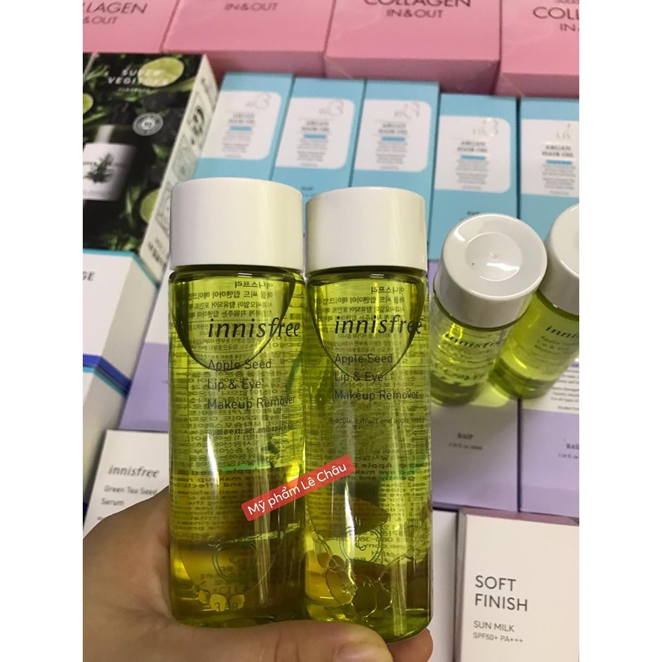 TẨY TRANG MẮT MÔI INNISFREE APPLE SEED LIP & EYE REMOVER