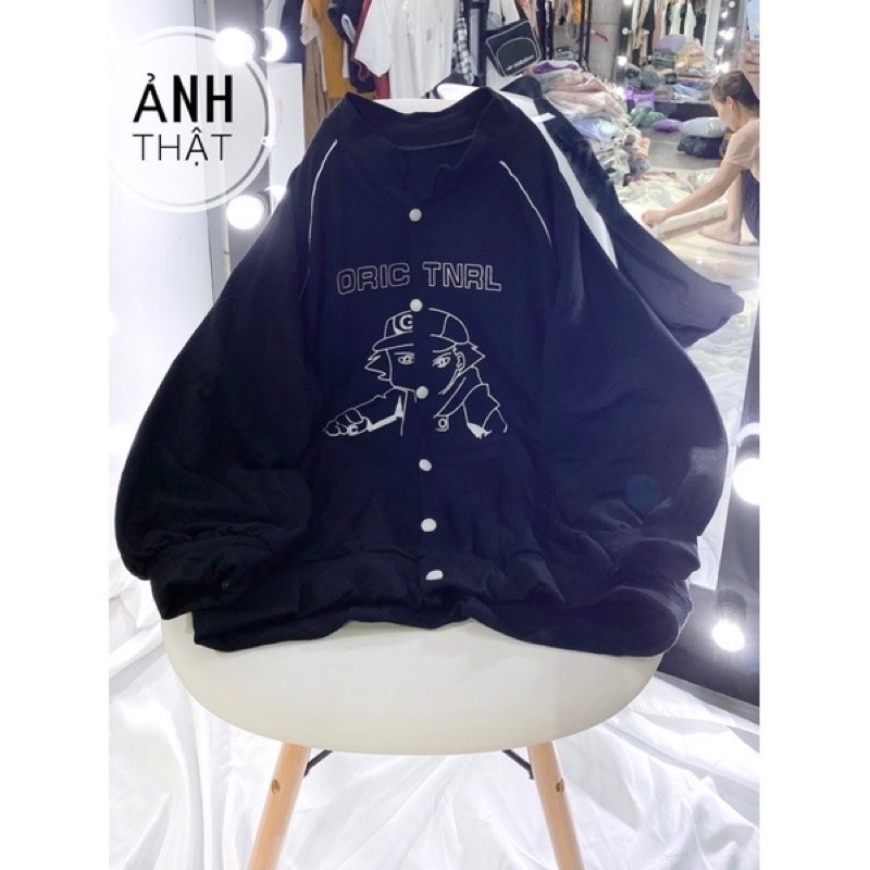 Áo Khoác Nỉ Form Rộng Viền Trắng Cậu Bé Ulzzang Unisex Hot Hit❤️Áo Bomber Nỉ Ngoại Oric Nam Nữ Freesize | BigBuy360 - bigbuy360.vn