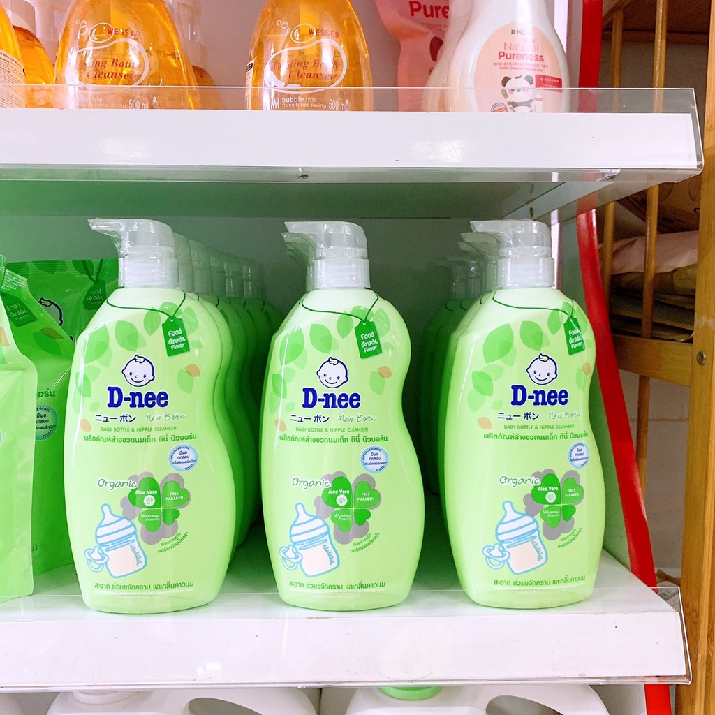 Nước rửa bình sữa Dnee Organic Chai 620ml Thái Lan