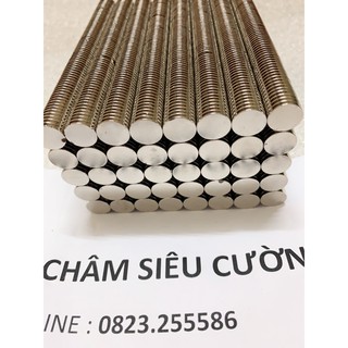 100 VIÊN nam châm 10x1mm loại nam châm đất hiếm siêu mỏng
