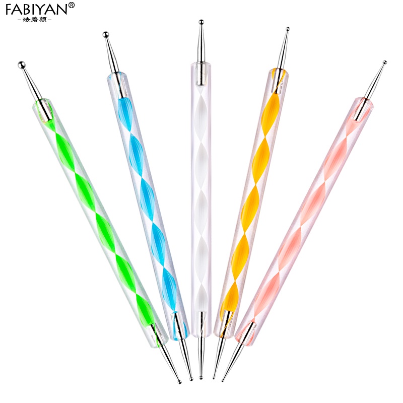 Set 5 bút chấm bi móng tay hai đầu vẽ thiết kế họa tiết làm móng nghệ thuật  FABIYAN