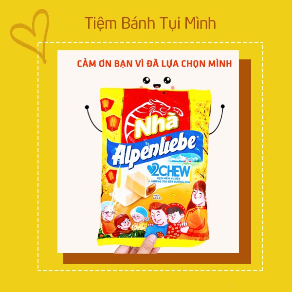 Kẹo Alpenliebe sữa &amp; hương trà sữa đường đen phiên bản Nhà ngày Tết (227,5 gram)