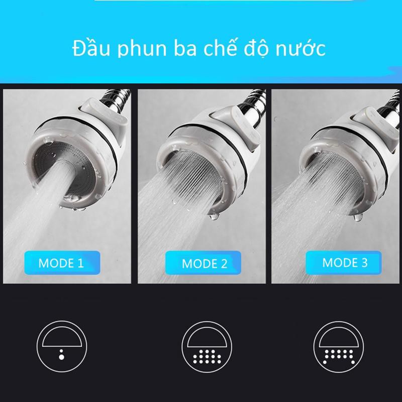 Đầu vòi rửa chén(dây cứng),3 chế độ phun cực mạnh