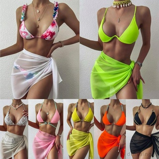 DRESSINGUP-Khăn Quấn Phối Lưới Mặc Ngoài Đồ Bơi Thời Trang Nữ Quyến Rũ