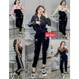 Hot Bộ thể thao nhung dạ áo bomber d_a.s quảng châu loại 1