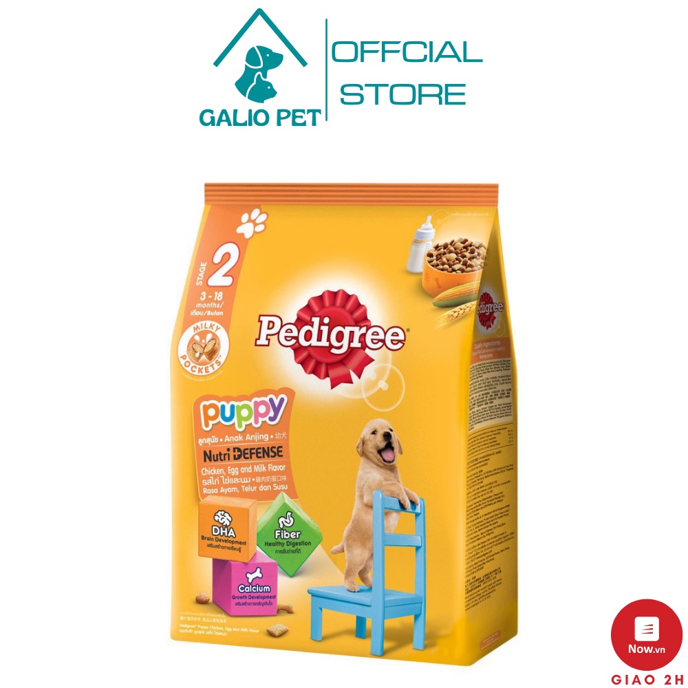 Thức ăn chó con Pedigree vị gà, sữa &amp; trứng túi 400g