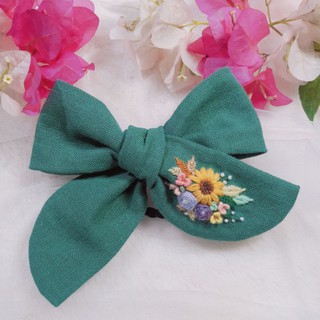 Nơ cột tóc thêu tay handmade