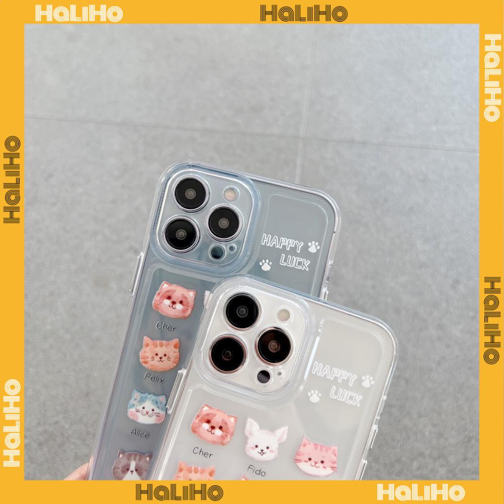 iPhone Case Silicone Soft Case Clear Case Thickened Shockproof Protection Camera Metal Button Cat Cute Compatible For iPhone 11 Pro Max 13 Pro Max 12 Pro Max 7Plus xr XS Max