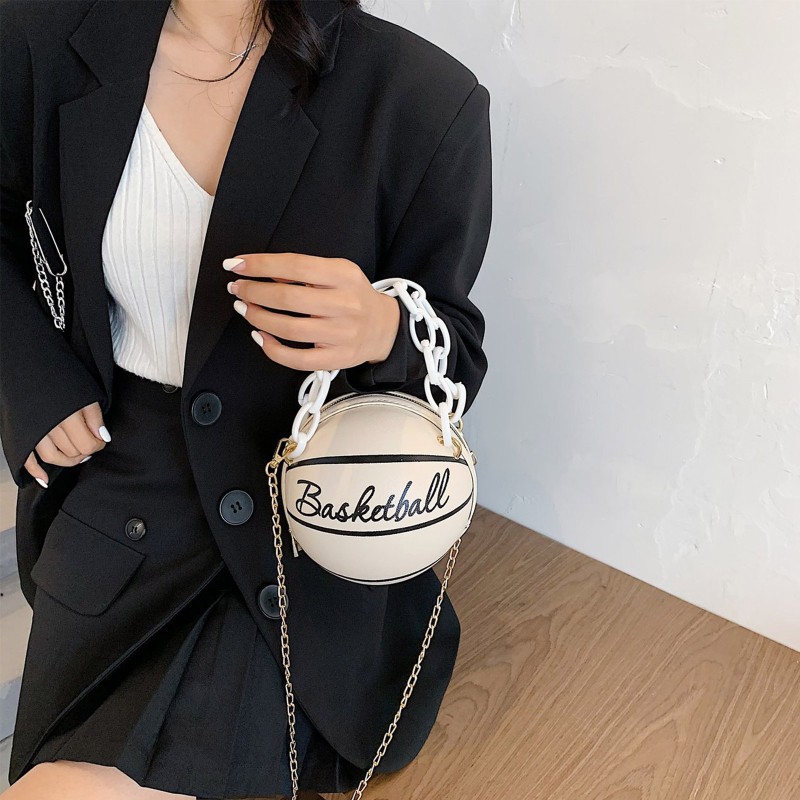 Túi Đeo Chéo Da Pu Hình Quả Bóng Thời Trang Hàn Quốc Cho Nữ
