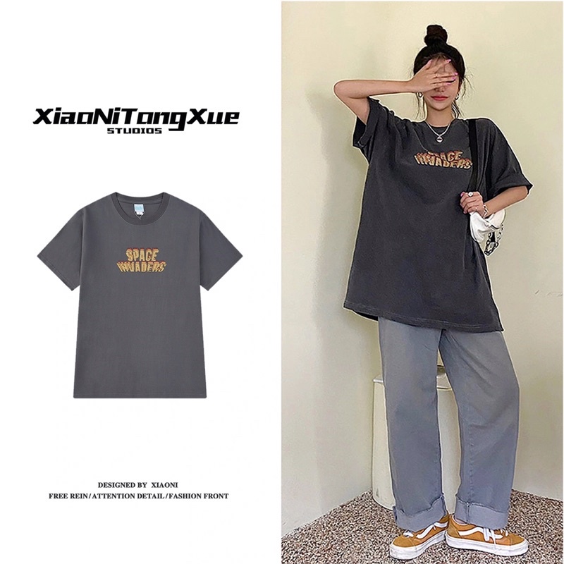 Áo phông Trung dáng unisex