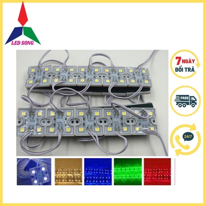 Led Hắt 4 Bóng 5054 Siêu Sáng 12v Dây 20 Modul